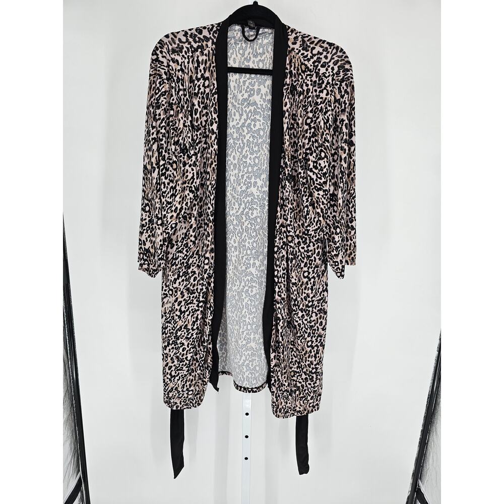 Marilyn Monroe Intimates Womens Sz XL Knee Length Robe Lightweight Leopard